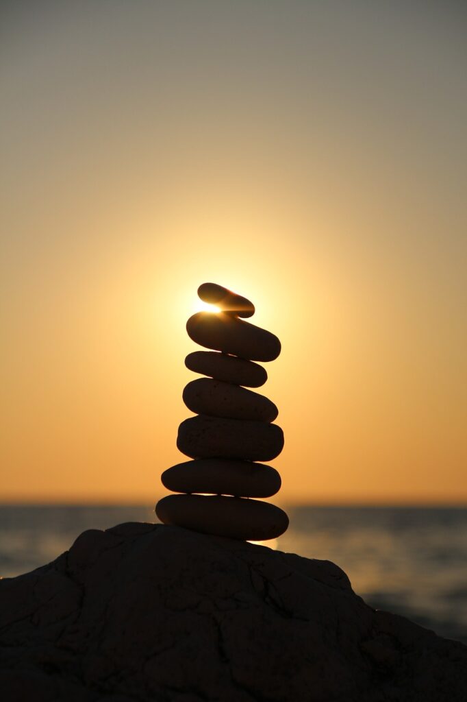 balance, nature, stones